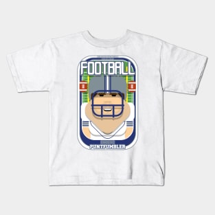 American Football White Silver Blue - Enzone Puntfumbler - Bob version Kids T-Shirt